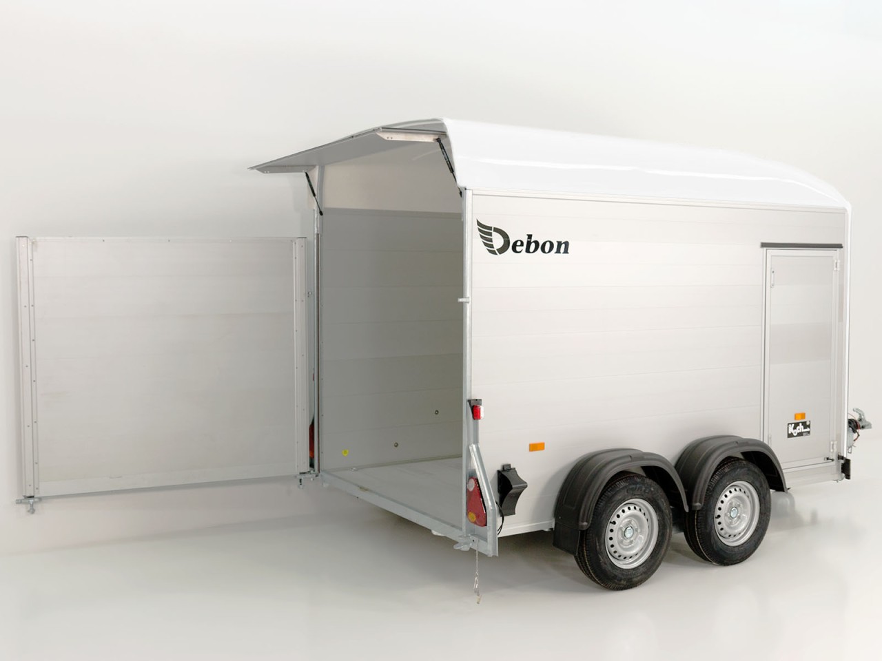Debon Kofferanhänger C500 164x300cm H:200cm 2,6t|Alu|Polybug|Tür|weiß-Neu
