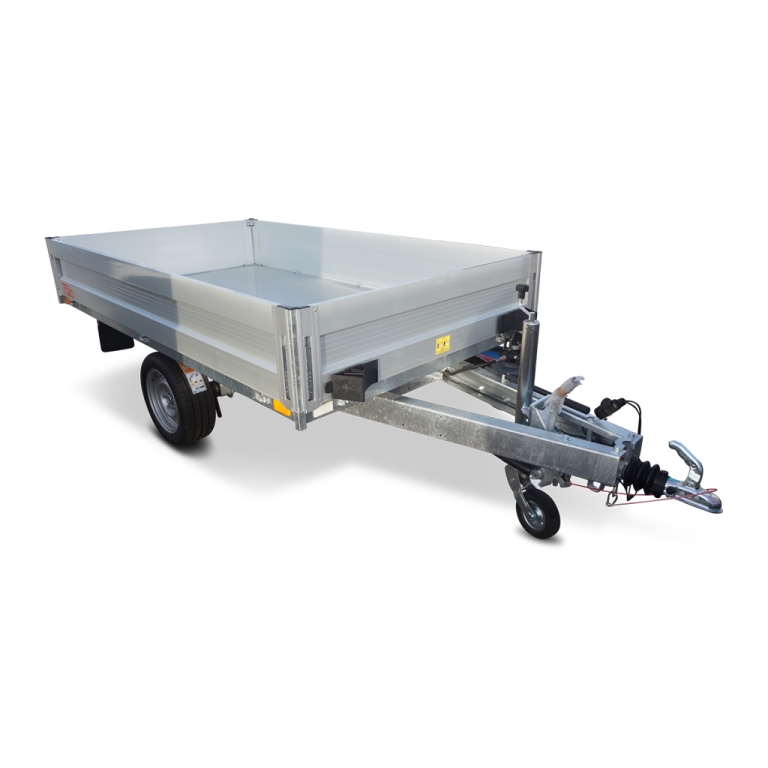 PKW Anhänger Heckkipper RWK2515-18H, 1800 kg, Ladefläche 2,54 x 1,47 m - Handhyraulik