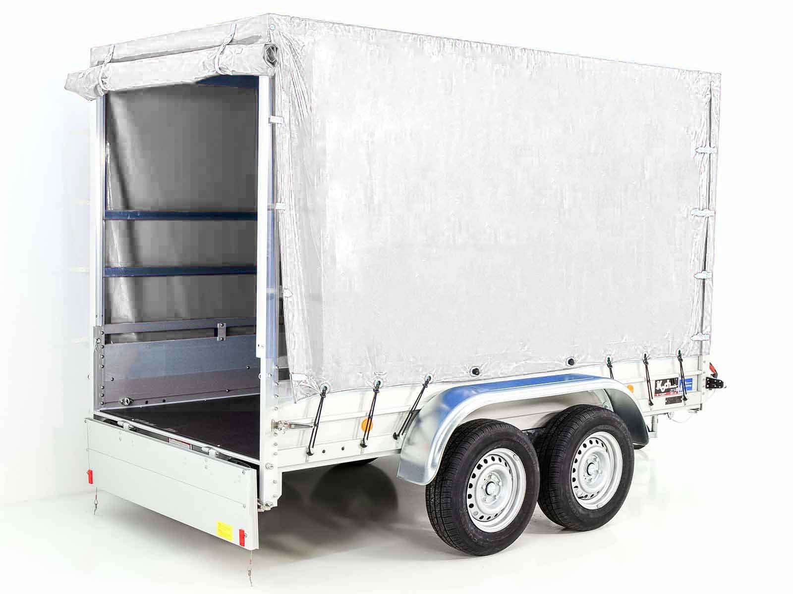 2600 kg Anhänger | 150 x 300 cm | mit weißer Plane | Typ 7.26