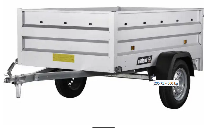 Variant 205 XL, 500kg ungebremst Ladefläche 1,99 x 1,16m Tieflader