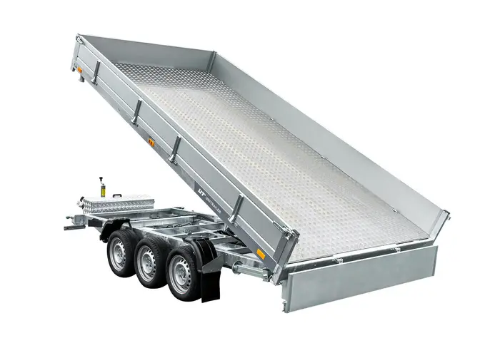 3-ACHSIGER HYDRAULISCHER KIPPANHÄNGER 400×200 UNITRAILER TASKER 400/3C 3500 KG