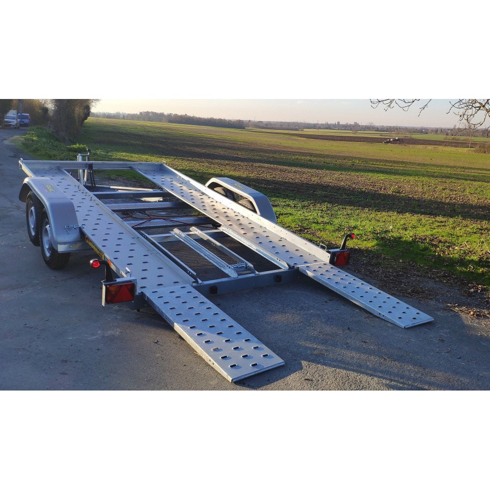 Kippbarer Autotransportanhänger 2700 kg – Plattform 400 × 190 cm – Doppelachse